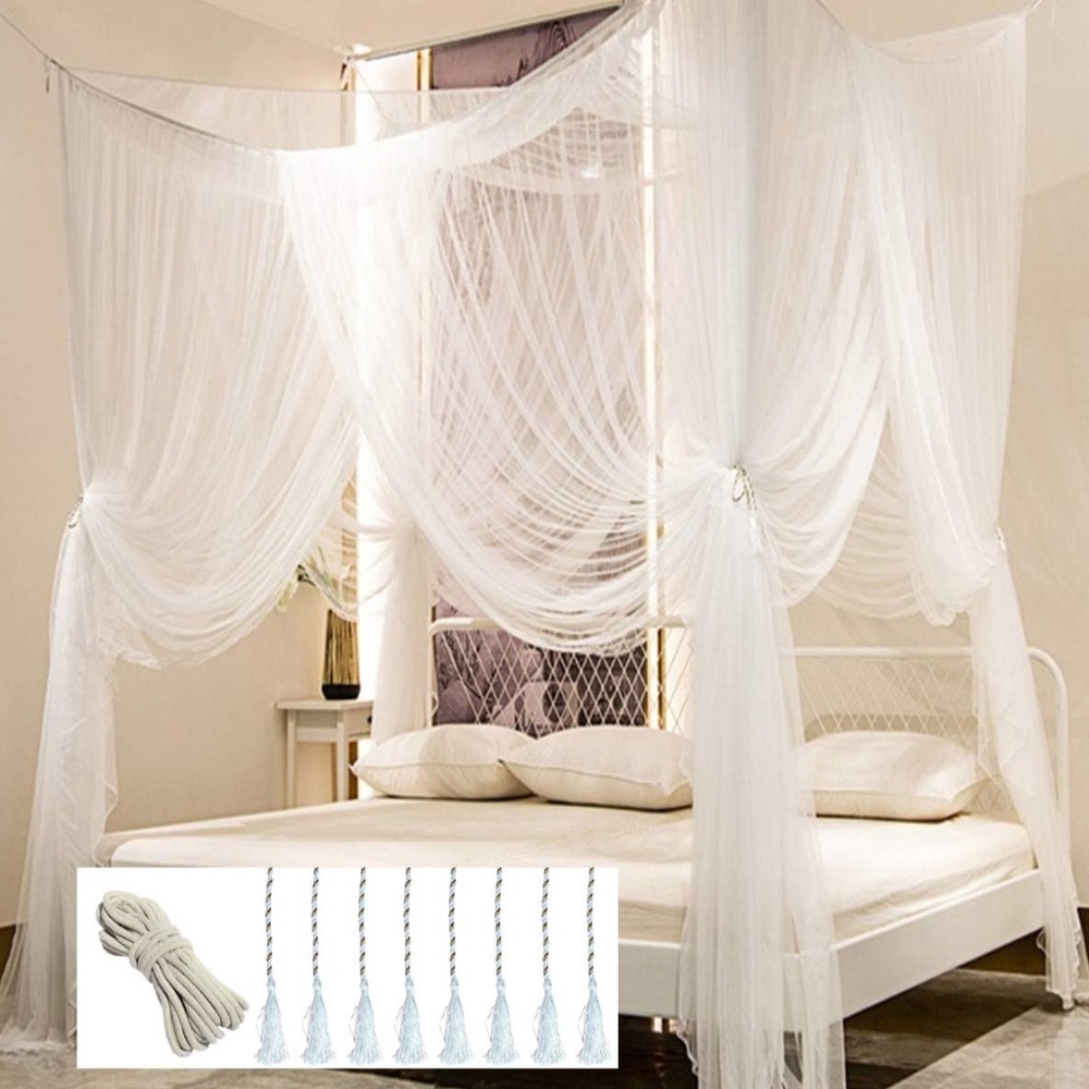 NEW White Mesh Canopy Bed Netting Full/Queen/King